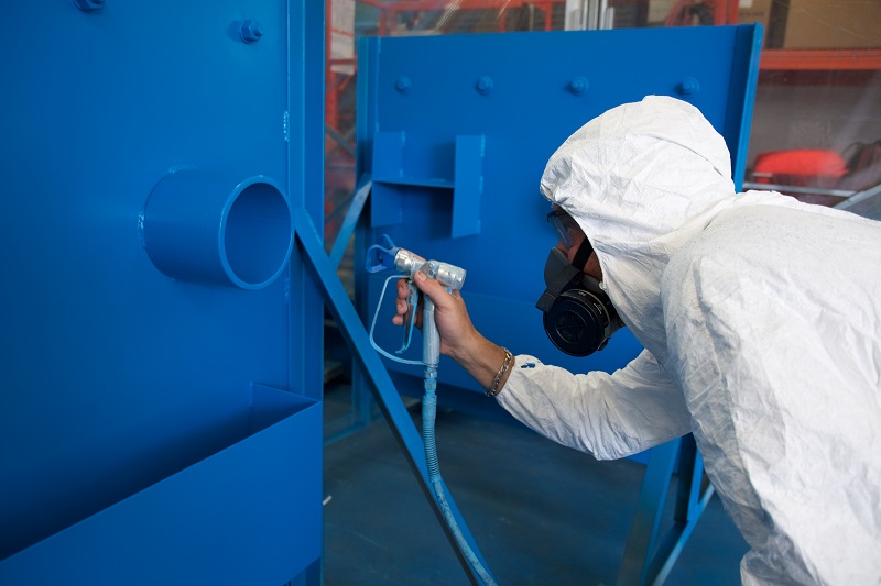 Plant machinery spray painting